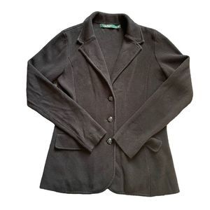 Black Ralph Lauren 3 button cotton Jacket size petite small